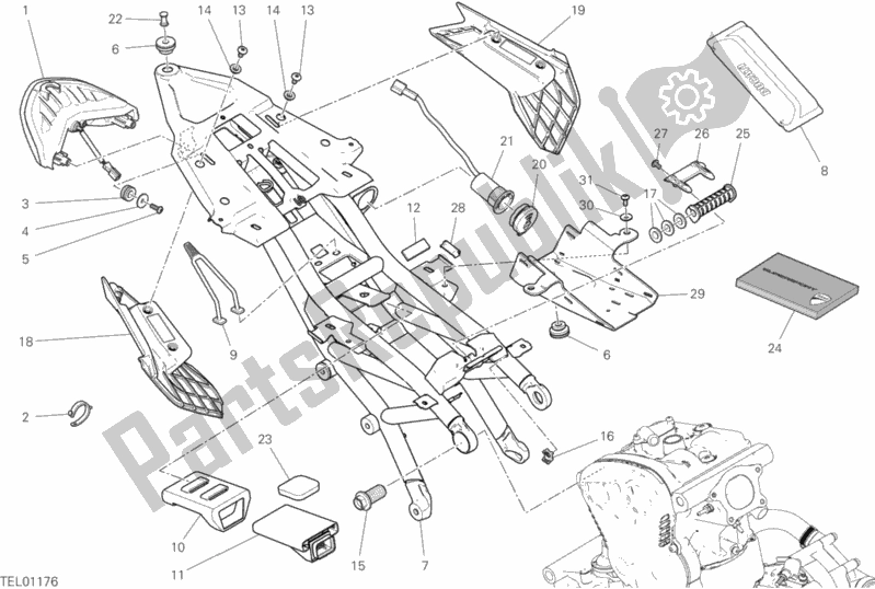 Wszystkie części do Rama Tylna Komp. Ducati Supersport S Brasil 937 2019
